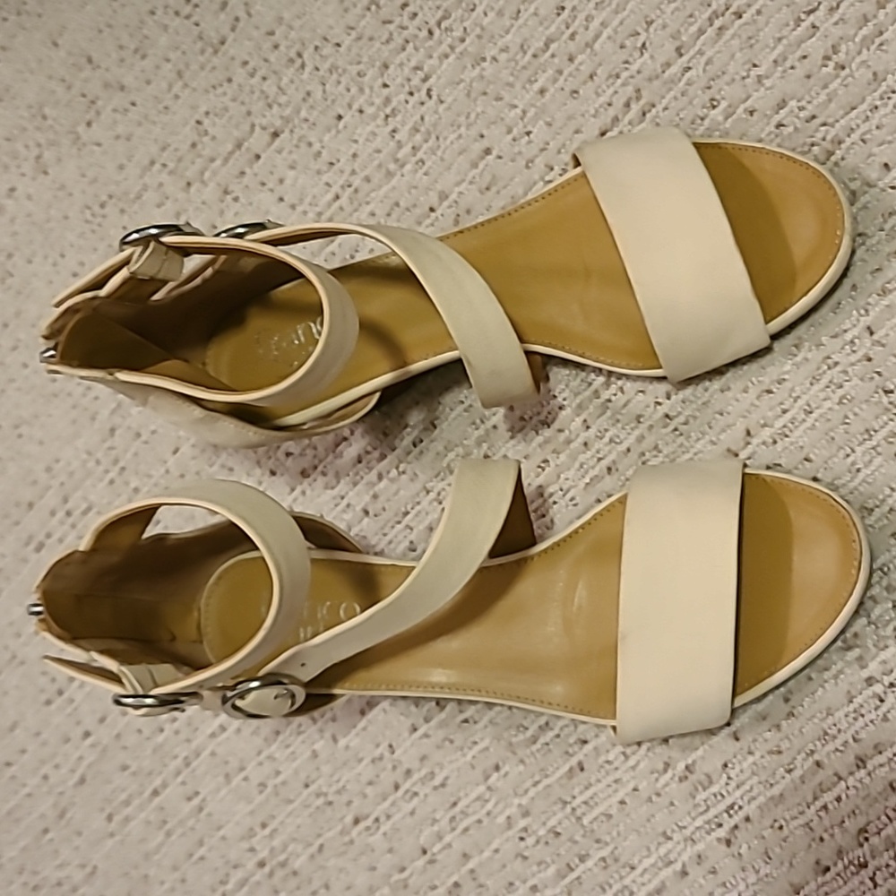 Franco Sarto Ivory Wedge Sandals
